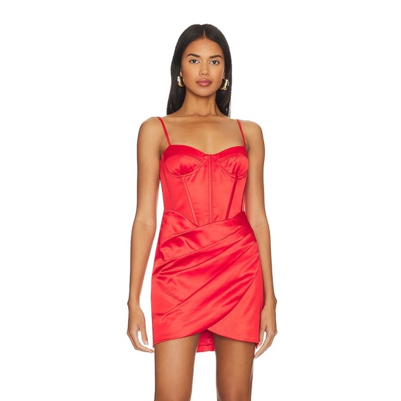 [Bardot] Luminary Corset Dress AUS 6 Fire Red - Picture 1 of 4